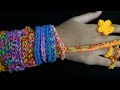 How to make loom band bracelet. 2 easy rainbow loom bracelets with fingers