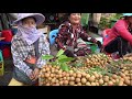 Amazing Big Site Selling Lot Of Kind Vegetable & Fruit In Phnom Penh - Neak Meas Market