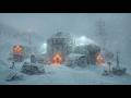 A Blizzard Rages Outside the Arctic Base | Snowstorm ASMR for Deep Sleep