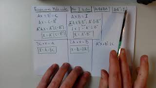 CALCULAR LA MATRIZ X DE UNA ECUACIÓN DE MATRICES