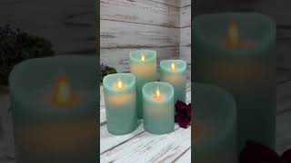 Светодиодная свеча с имитацией пламени Magic Flame, мятная восковая, батарейка (Peha)