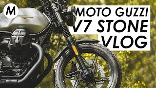 Riding The New 2021 Moto Guzzi V7 Stone 850 Centenario Around Bath With My Triumph Street Twin