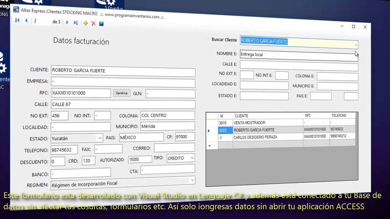 Trucos Access 2013 formulario C# conectado a tu db