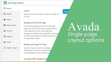 Avada Theme Tutorial #6 Single Page Options