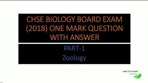 CHSE Biology Board Exam One Mark Question With Answers | Chse Board Odisha| CHSE BIOLOGY