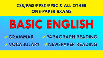Basic English Course | Basic English Grammar | PPSC | FPSC | CSS | PMS | Study River | CSS Club
