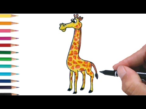 Как легко и просто нарисовать  жирафа? How to draw a giraffe.