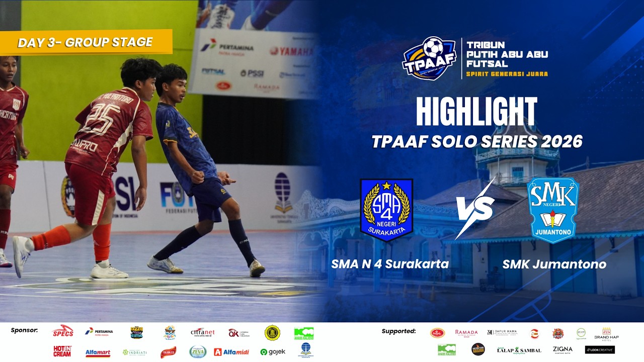 Highlight Tribun Putih Abu-Abu Futsal Solo Series 2026 | SMA N 4 Surakarta vs SMK Jumantono