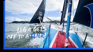 A Tricky Start! | Biotherm Take Early Lead as Leg 4 to Newport Gets Under Way | Eurosport