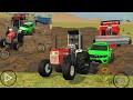 Harvester♥️ split in mid daldal tractor and car help to came out : Indian  Car Game Android Gameplay