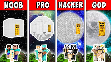 Minecraft NOOB vs PRO vs HACKER vs GOD: FAMILY MOON BLOCK BASE