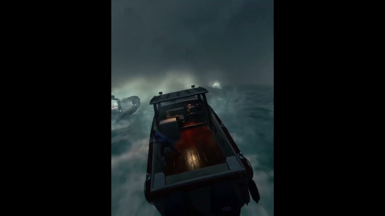 Uncharted 4 Sam and Ned sit on the boat and shoot #shorts #viral #boat #uncharted4 #guns #water