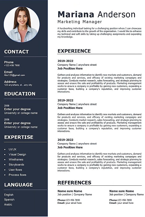 Simple and Modern CV Template | Create CV For Free