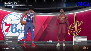 Philadelphia Sixers vs Cleveland Cavaliers - Full Game - NBA Live 18 on PS4