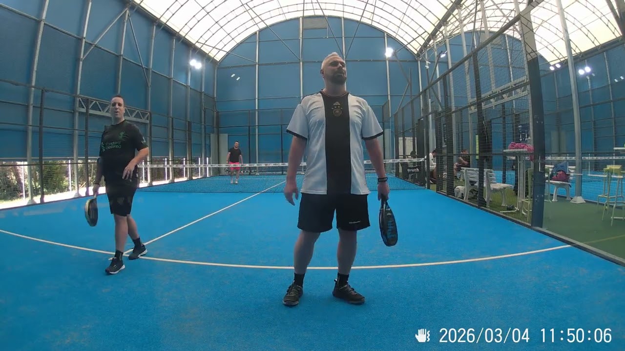 Padel, Match entraînement (Cédric&JM / Florent&Vincent) 6/2-6/4-6/ 3, Lambermont 4/03/2026, 4 de 8
