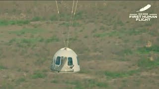 New Shepard rocket sends Jeff Bezos, crew into space