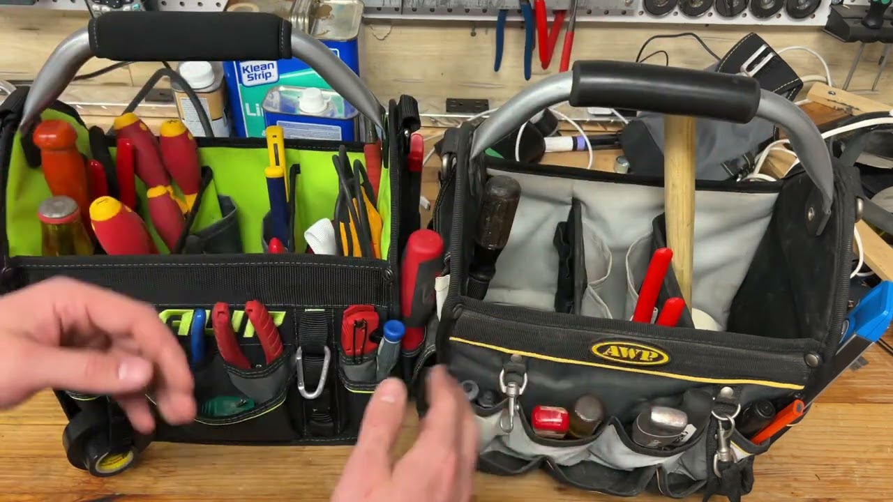 Upgraded from my old Lowe's AWP bags to this gorgeous Seven Bag set from  Occidental. Super impressed. Time to start breaking em in!! : r/Tools