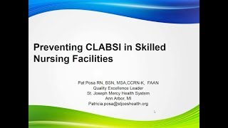 Preventing CLABSI in Skilled Nursing Facilities