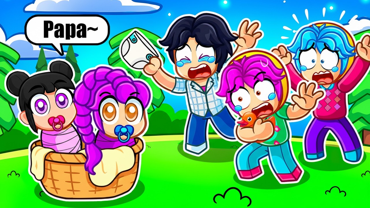 В Roblox у нашей двери появились брошенные близнецы! | Охотники на демонов K-Pop