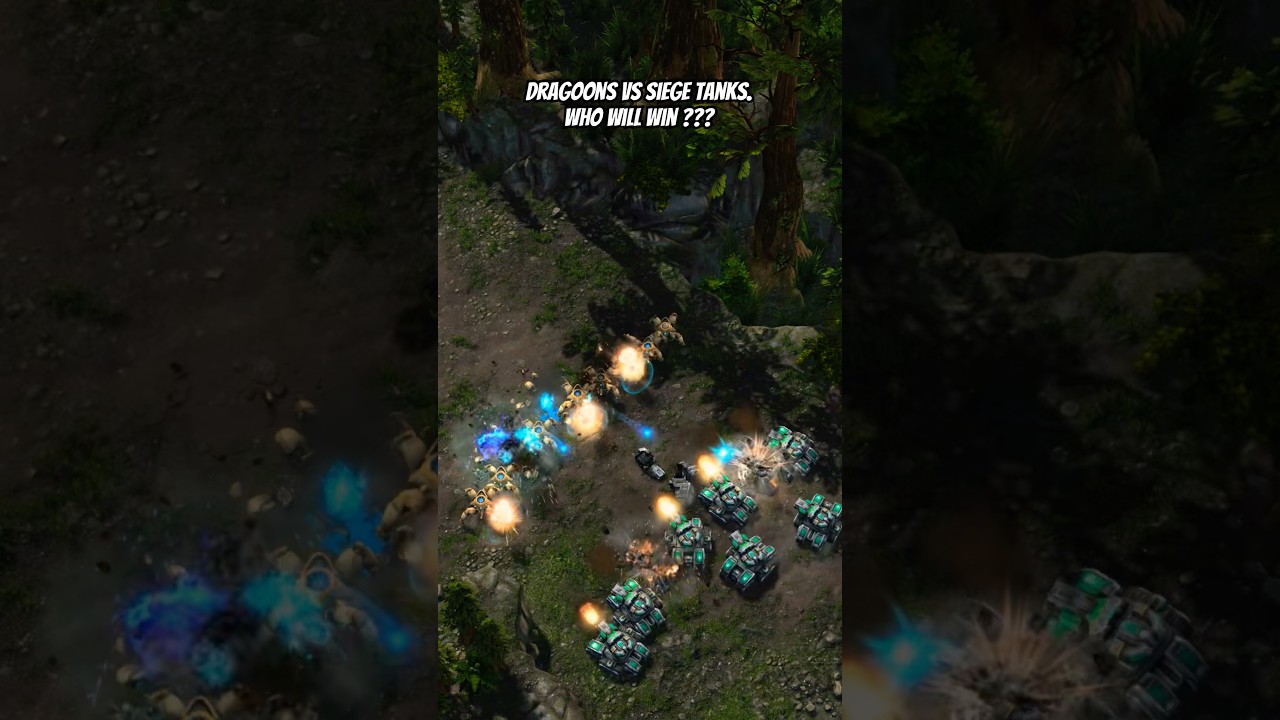 SC2.BattleRumBle: 10 Dragoons face off against 10 Siege Tanks 