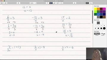 Solving equations with x in denominator