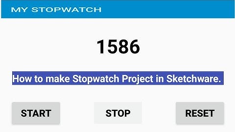 How to make Stopwatch App in Sketchware | Android application | Full video