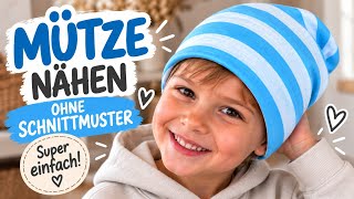 Mütze nähen ohne Schnittmuster 🧵 | Super einfach & schnell! - Nähtinchen 