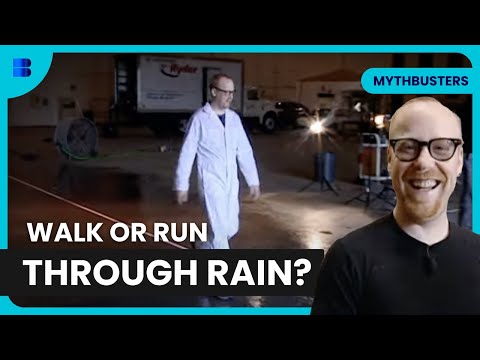 Documentary backdrop image for Should You Run or Walk in Rain? - Mythbusters (2024)