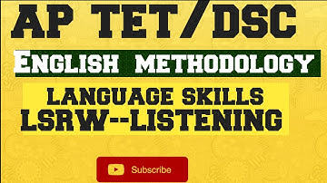 ap,ts dsc/tet ...english methodology....language skills --LSRW--listening....old text book