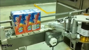 Juice Box Labelling Machine | Flexcy Applicator Labelling Machine | Solo Labeller Technology