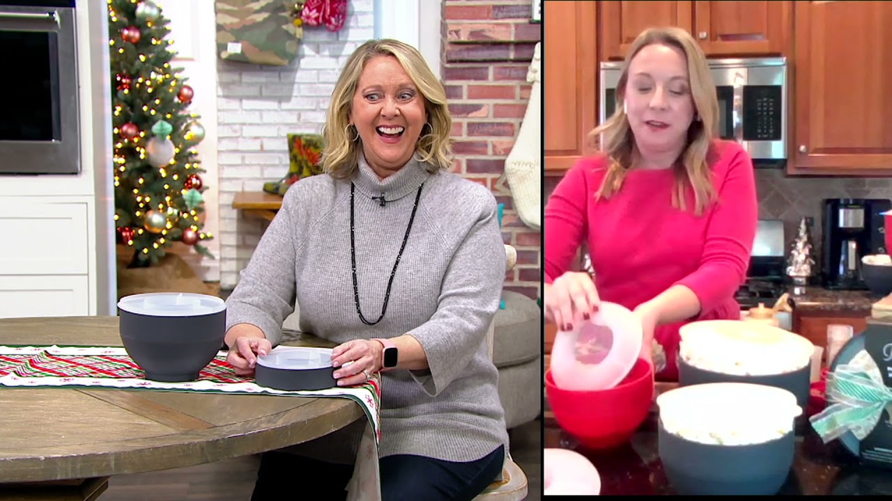 W&P Set of (2) Collapsible Silicone Popcorn Poppers on QVC