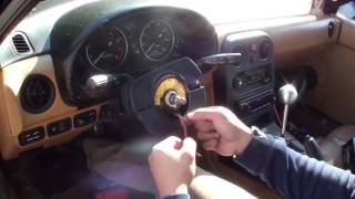 Miata Nardi install with horn & no airbag light