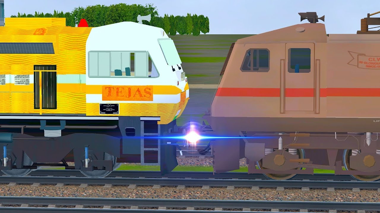 TEJAS EXPRESS LOCO FAILED RESCUE BY GZB WAP-7 II IN INDIAN TRAIN SIMULATOR