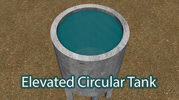 Elevated Circular Tank  detailing - 3d