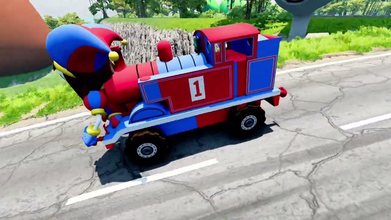 ВСЕ МОНСТРЫ Большие и маленькие машины с голодным красным пожирателем червей, Томасом, пожирателе...