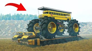 Carrying A Monster School Bus This Is Huge - Snowrunner
