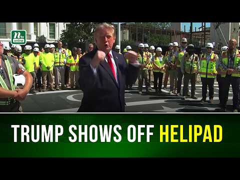 Trump Gives Media Tour of White House Helipad Construction Project | NTV Global