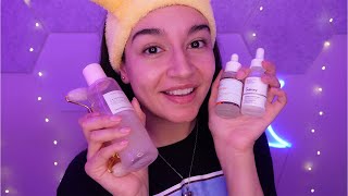 ASMR Skincare Therapy  Doing My Skincare (Relaxing Sounds, Whispering, & Tapping)