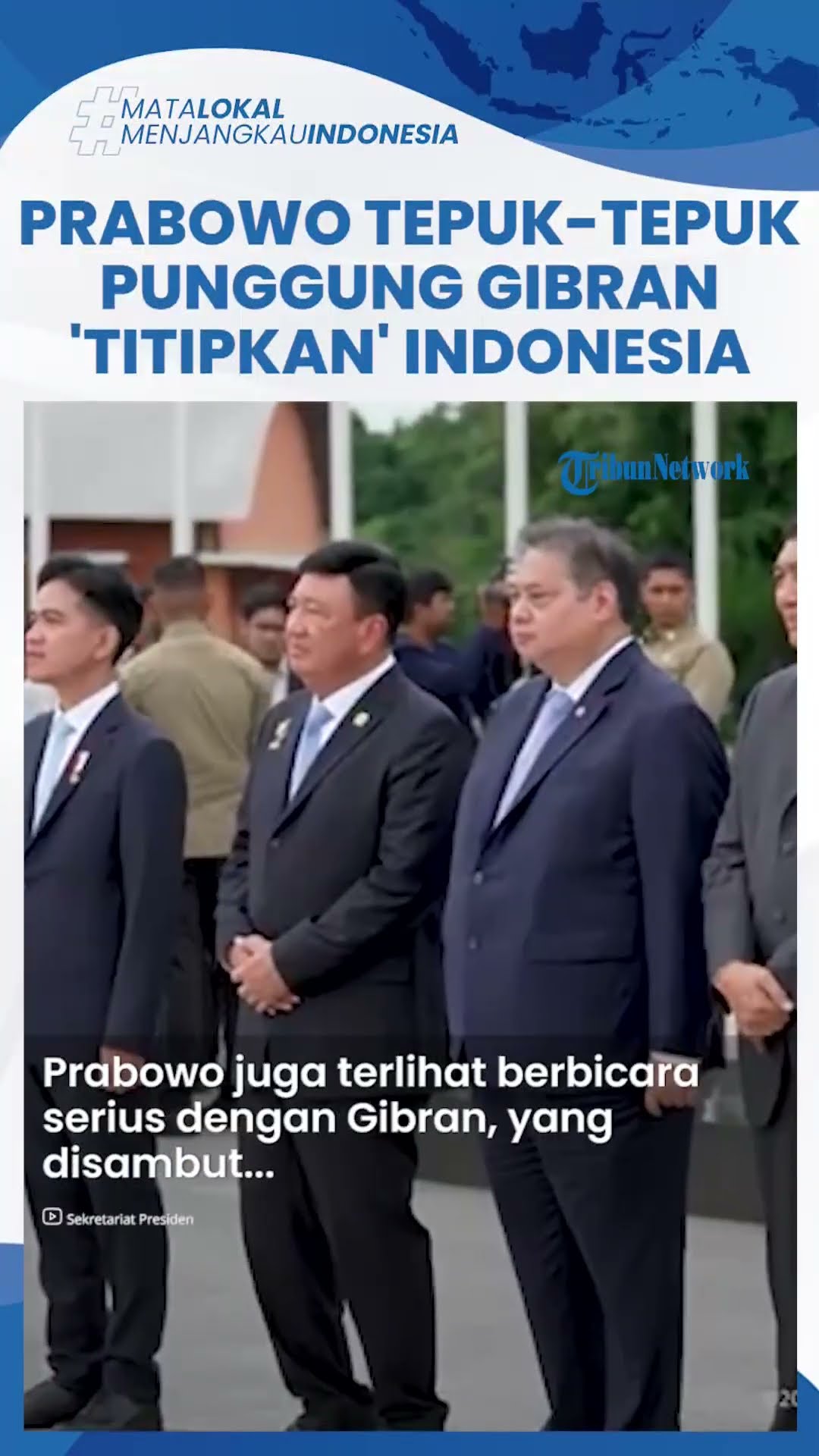Momen Prabowo Tepuk Punggung Gibran Berkali-kali sebelum ke Mesir, Tunjuk Wapres Jadi Plt Presiden