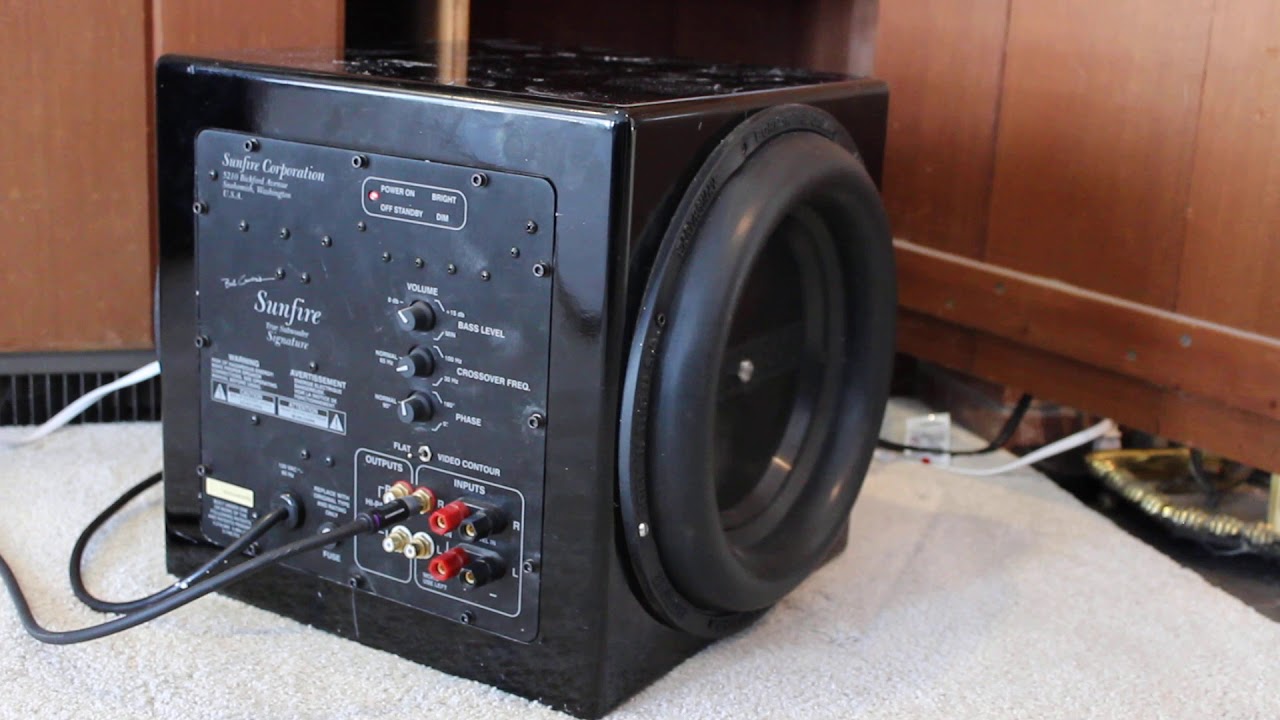 Strengt Mursten patrulje 12" Sunfire True Subwoofer - Earthquake Sound Hybrid In Action!! - YouTube