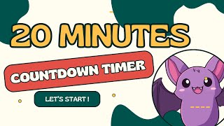 BAT COUNTDOWN ! 20:00 π¦ countdown timer from 20 minutes to zero in minutes and seconds / 1.200' - 0