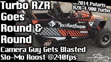 My Turbo RZR Goes Round & Round 11lbs Boost - 240fps Slo Mo Camera Guy Blasted