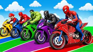 SPIDER-MAN against TUNG TUNG TUNG SAHUR on Motorcycle in RAINBOW SPIDERS BRIDGE | GTA MULTIVERSE