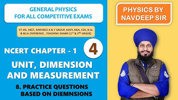 COMPETITIVE PHYSICS | CLASS 11 | PART 4 | UNIT AND DIMENSIONS | NEET | IIT-JEE | AIRFORCE |