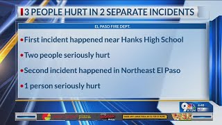 People hurt in 2 separate incidents