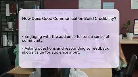How Does Good Communication Build Credibility? - The Language Library