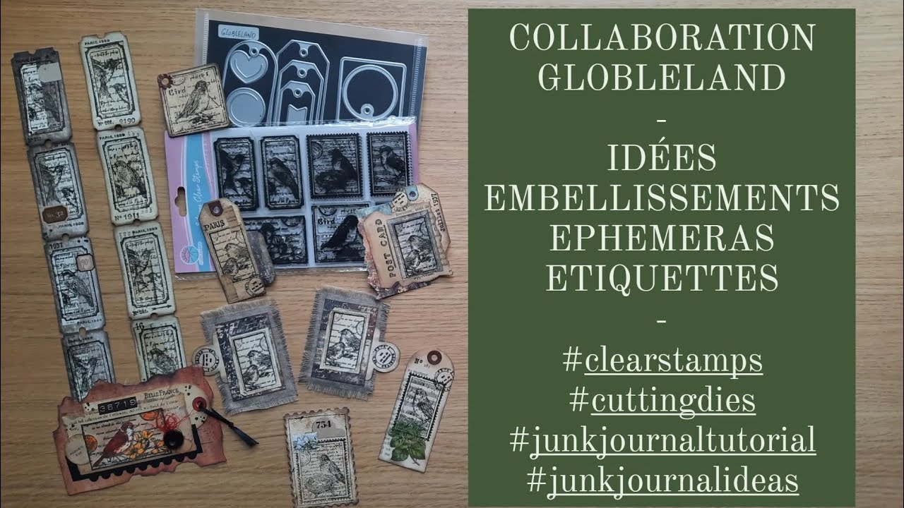 TUTO & IDÉES DE CREATIONS AVEC #globleland  #clearstamps #junkjournal #junkjournalideas #scrap