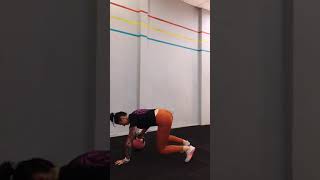 Crouch hover plank KB drag/pull through