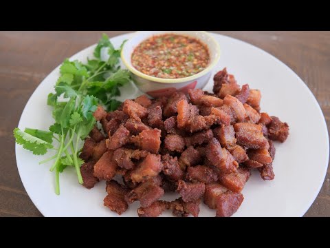 The Best Thai Style Pork Belly with Garlic and Pepper Recipe - Episode 252