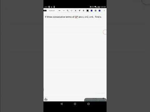Find x if x, x+2, x+6 are consecutive terms of geometric progression